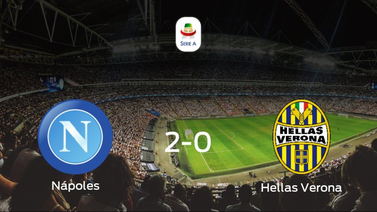 Los tres puntos se quedan en casa tras la victoria del Nápoles ante el Hellas Verona (2-0)