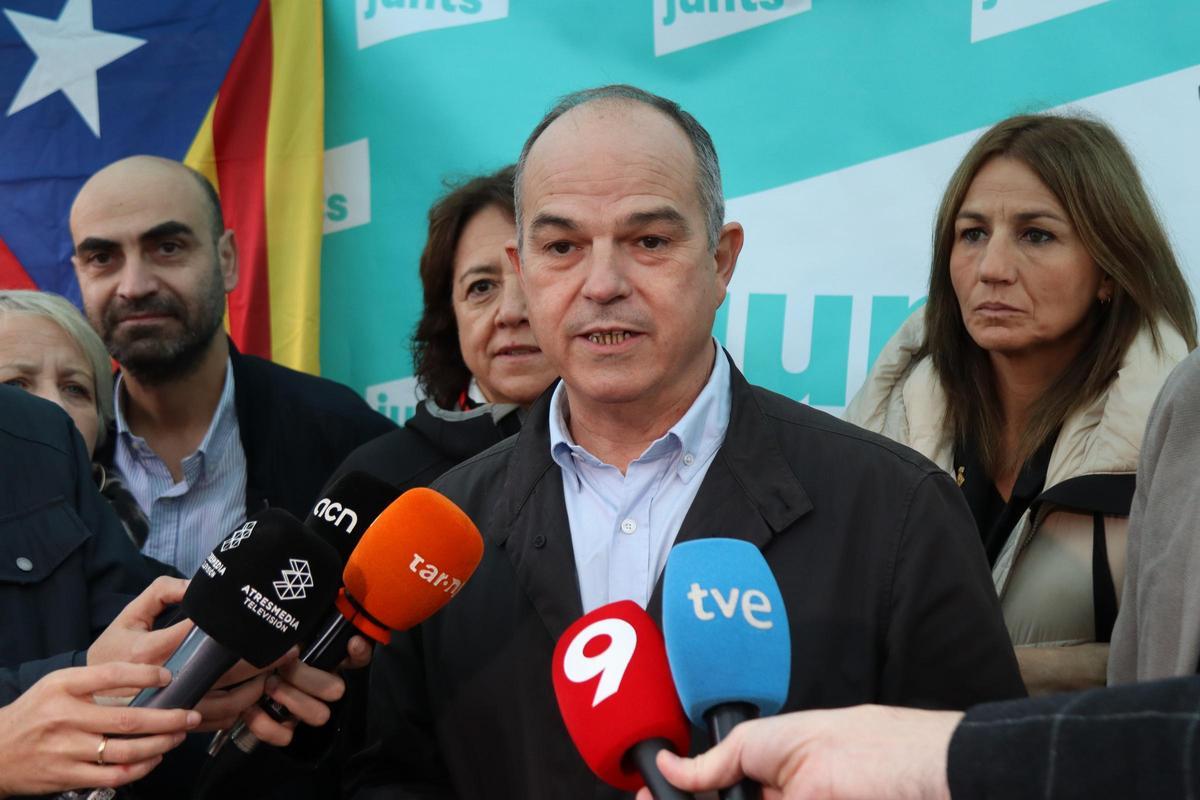 El secretario general de Junts, Jordi Turull, este sábado en Vic.