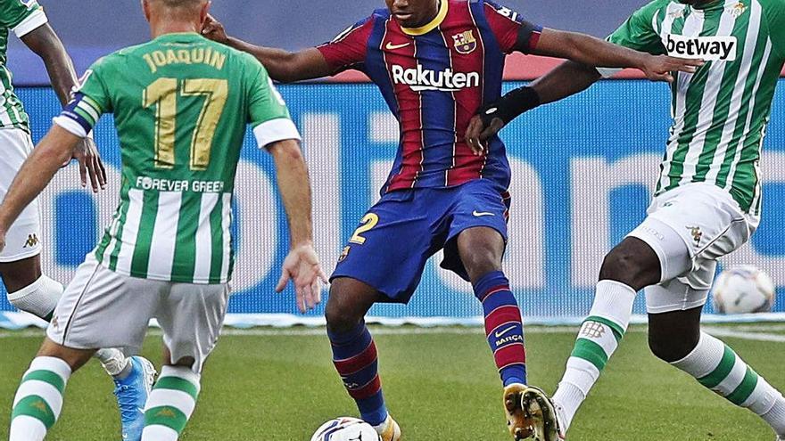 Ansu Fati es va lesionar en una jugada del Barça-Betis