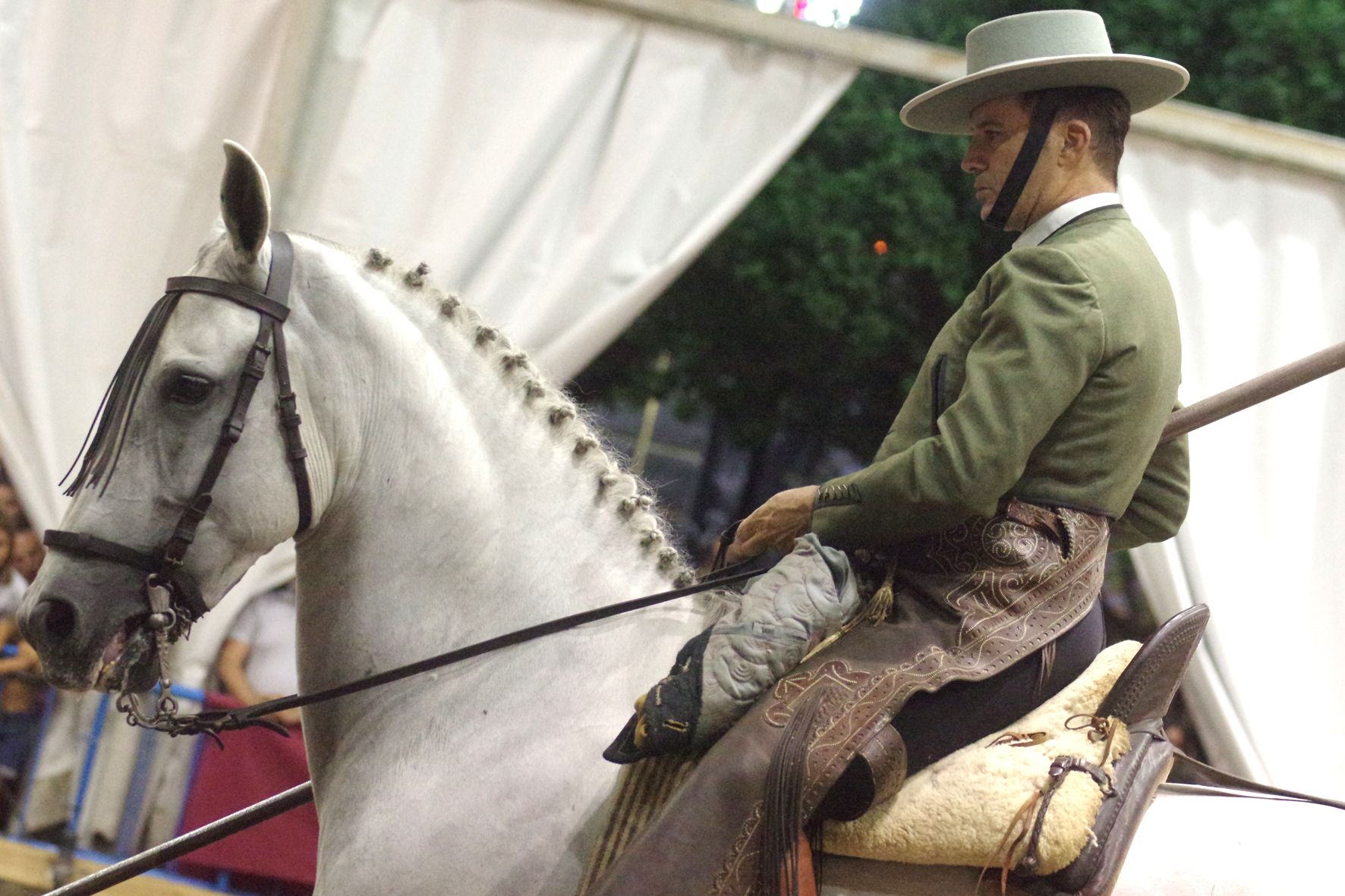 Exhibición ecuestre en el Real de la Feria de Málaga 2022