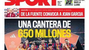 Esta es la portada de SPORT de hoy sábado, 21 de marzo de 2026