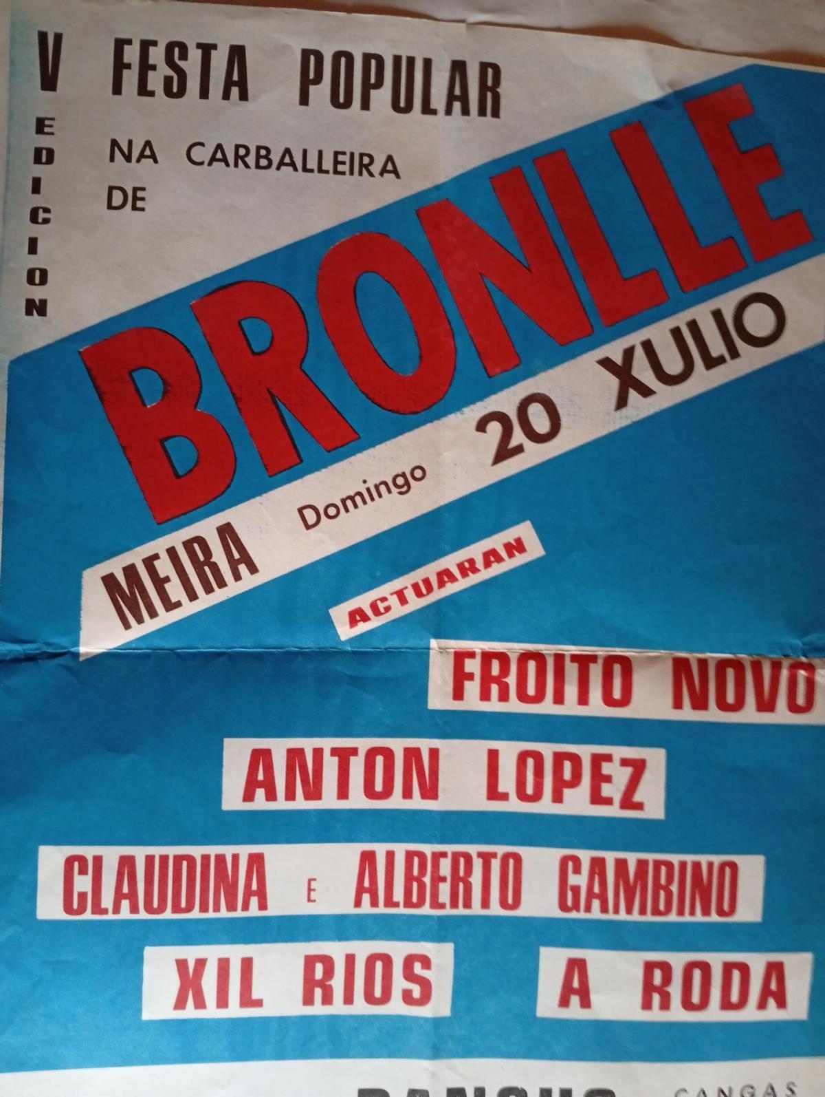 Un cartel da festa de 1980.