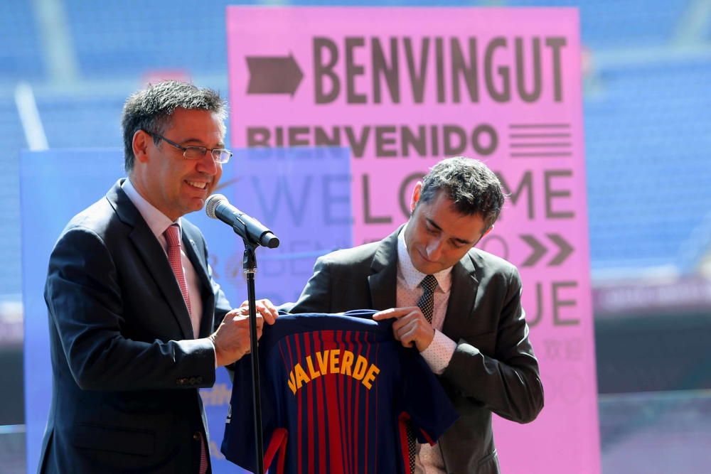 Valverde arriba a Barcelona