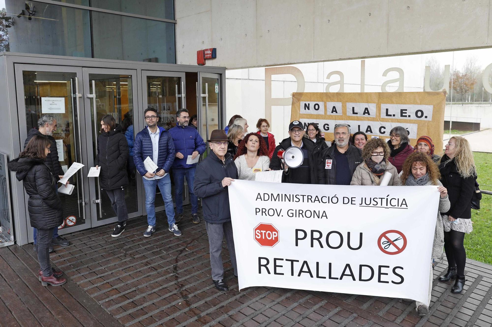 Protesta dels funcionaris de justícia gironins