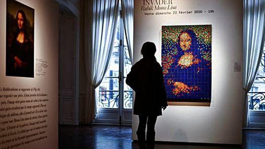 Una Mona Lisa feta amb cubs de Rubik, a subhasta a París