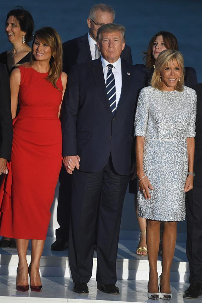 Los looks de noche de Melania Trump y Brigitte Macron en la cumbre del G7 en Biarritz