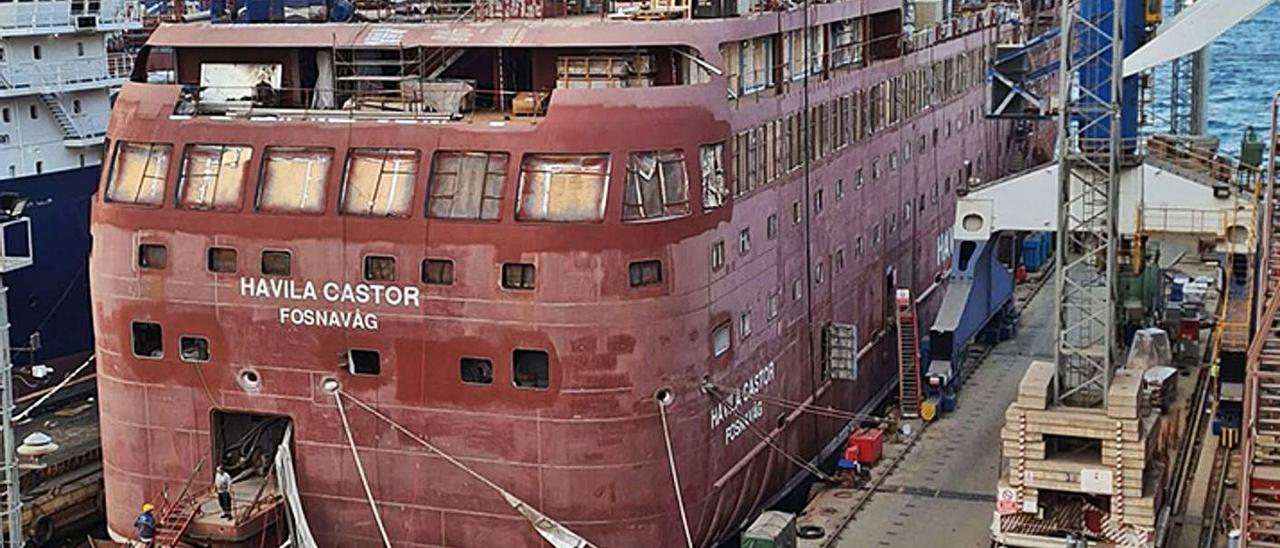 Estado de construcción de los primeros cruceros de Havila en el astillero turco Tersan. |  // ELPRO