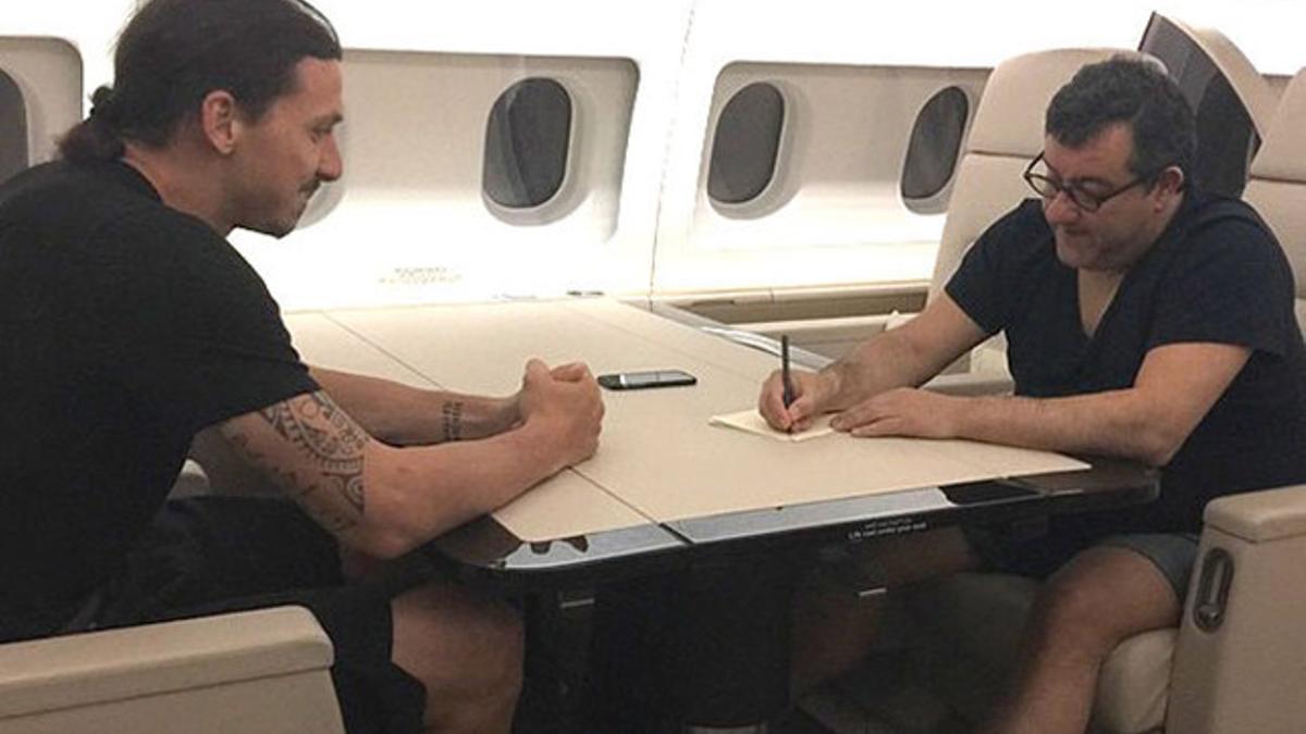 Ibrahimovic y Raiola buscaron la mejora de su contrato con el PSG en Catar