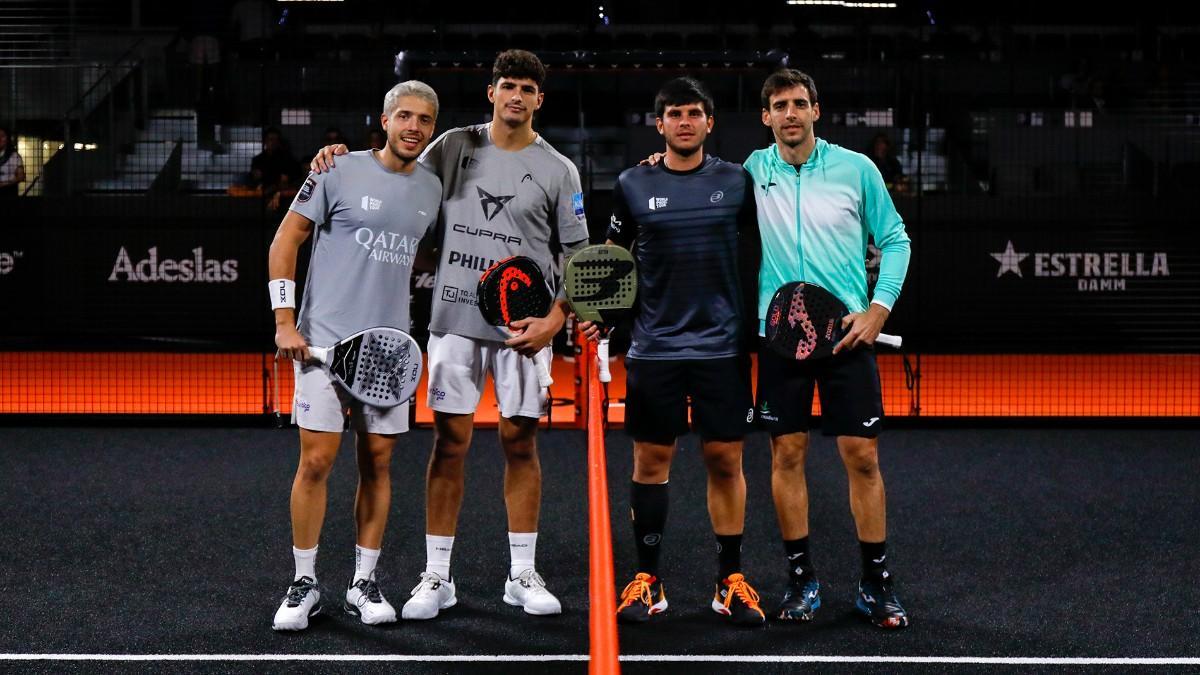Imagen del duelo entre Tapia/Coello y Javi Leal/José García Diestro Imagen del duelo entre Tapia/Coello y Javi Leal/José García Diestro
