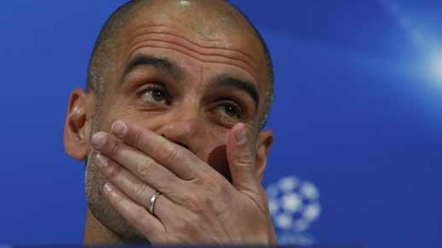 Guardiola, durante la rueda de prensa en Múnich.