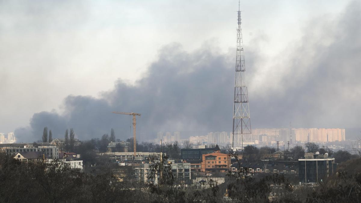 Explosiones en Kiev por un ataque ruso, en imagen de archivo.