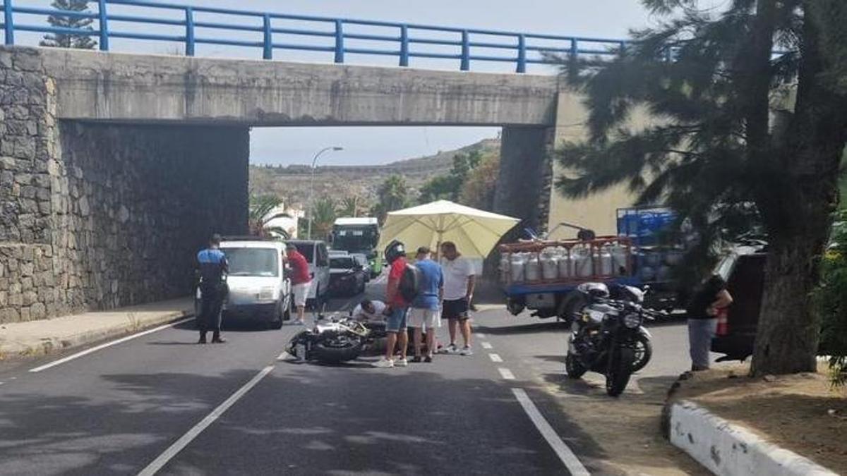 Accidente de moto ocurrido el pasado mes de julio