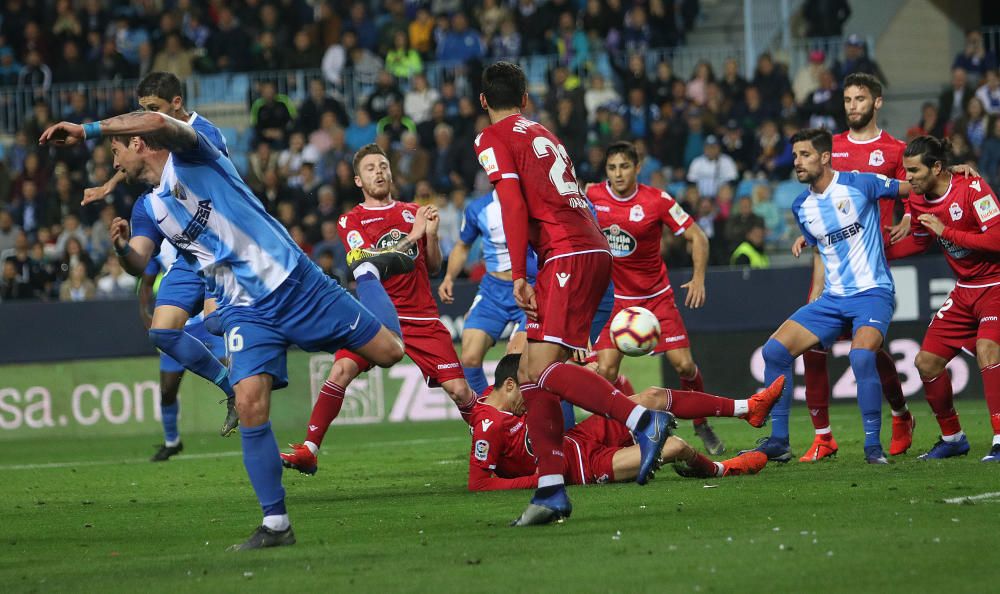 El conjunto malaguista y el gallego igualan a cero en el partido más atractivo de la jornada en la Liga 123