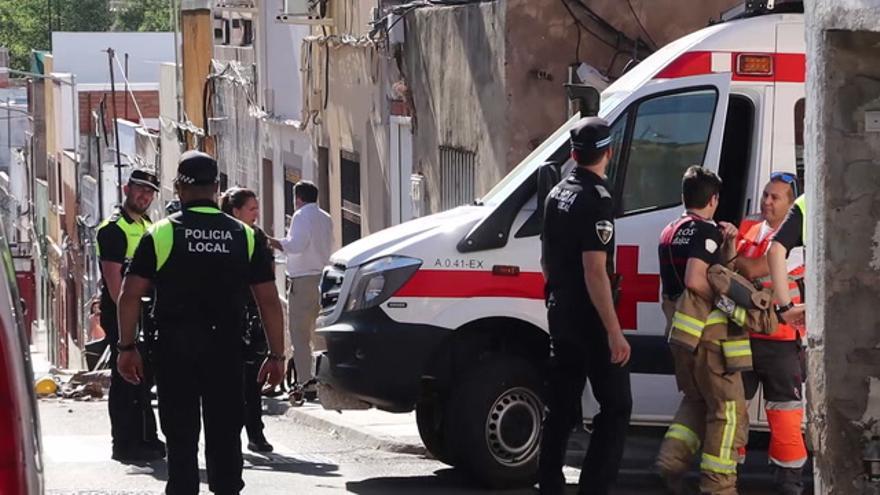 Derrumbe de una vivienda en Badajoz