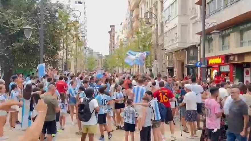 Así vivieron los seguidores argentinos la final del Mundial en Alicante