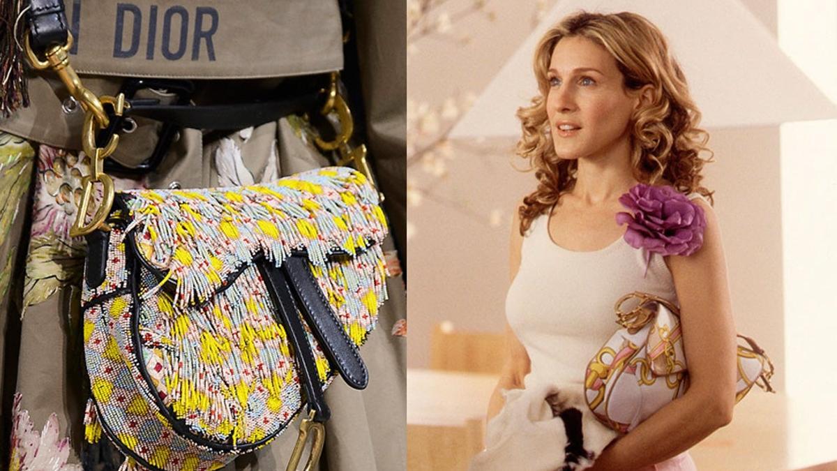 Carrie Bradshaw luciendo el Saddle bag de Dior