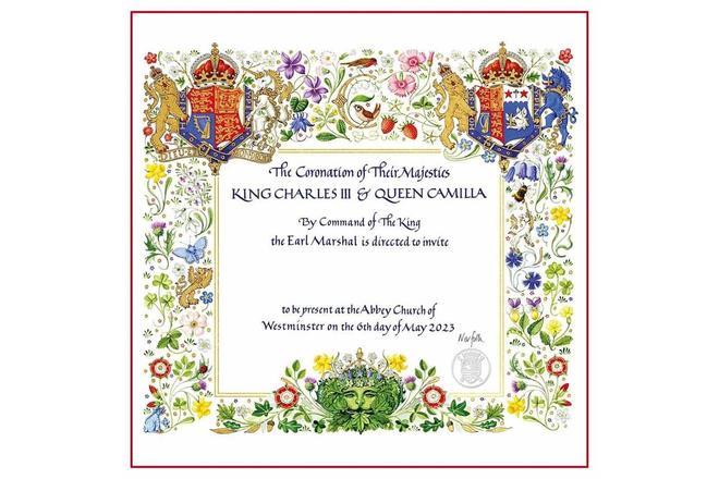 Invitación a la coronación de Carlos III