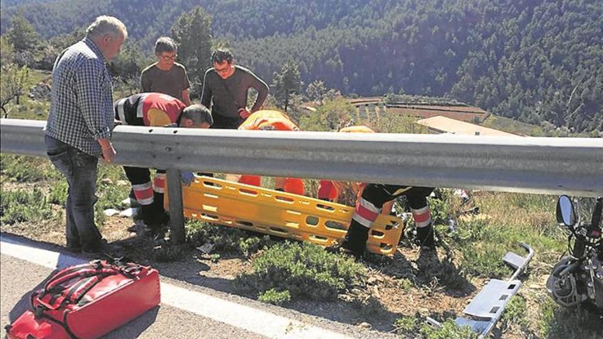 Tres motoristas heridos en dos accidentes