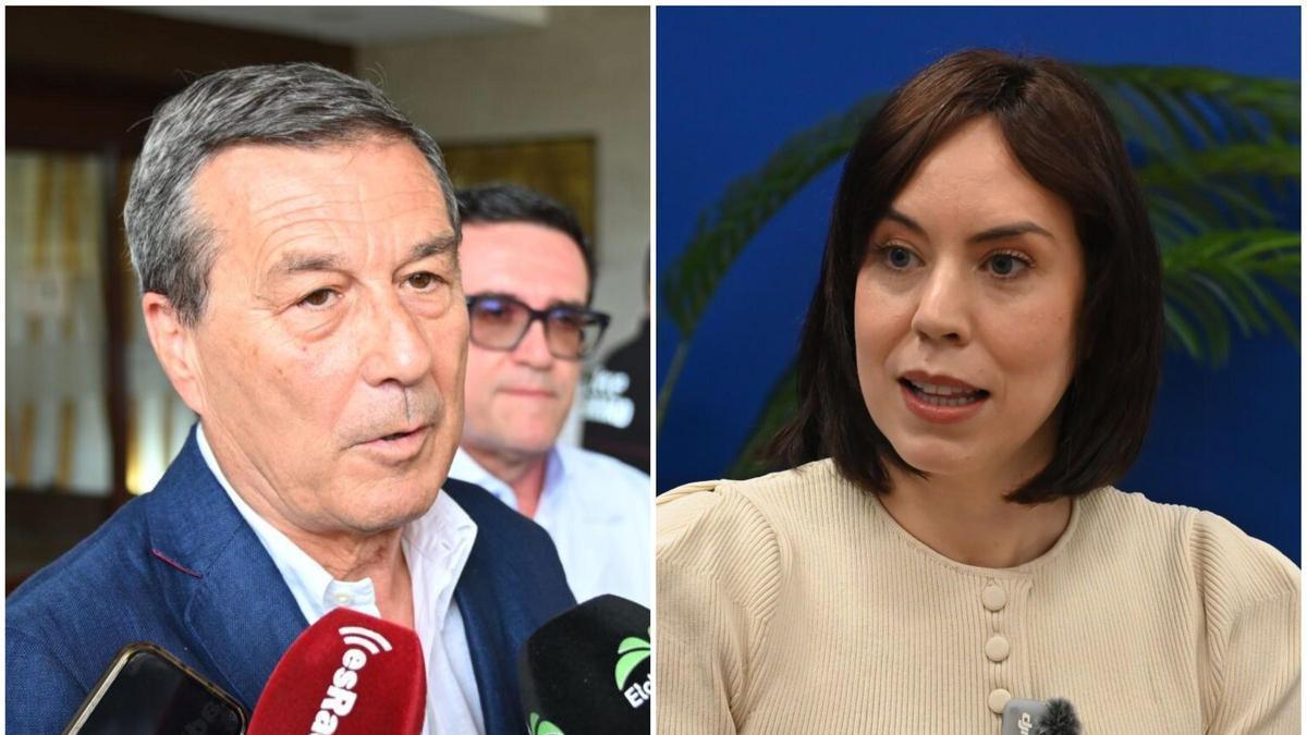 El conseller de Sanidad, Marciano Gómez, y la ministra de Ciencia, Diana Morant