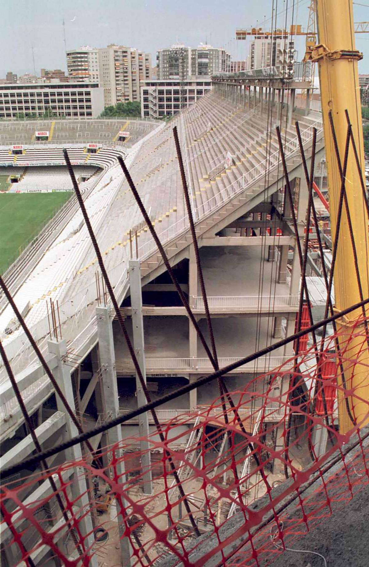 Mestalla en obras a lo largo de su historia Mestalla en obras a lo largo de su historia