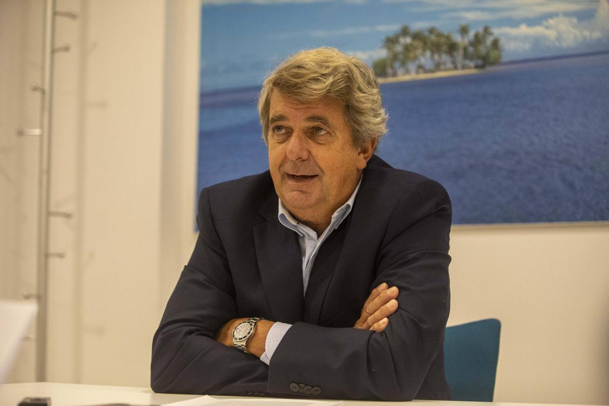 Jorge Forteza durante la entrevista en la sede de Berkshire Hathaway, en el Paseo Mallorca, en  Palma.