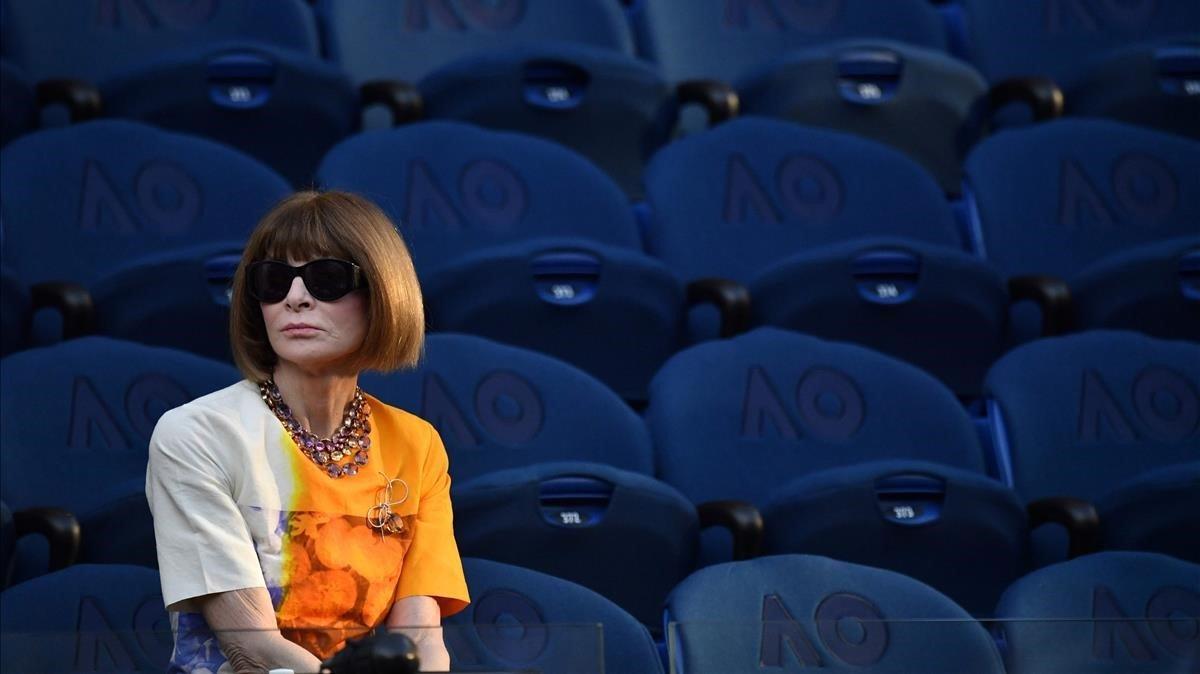 Anna Wintour, editora jefa de Vogue, ha asistido al partido entre Rafa Nadal y Stefanos Tsitsipas en el Open de Australia