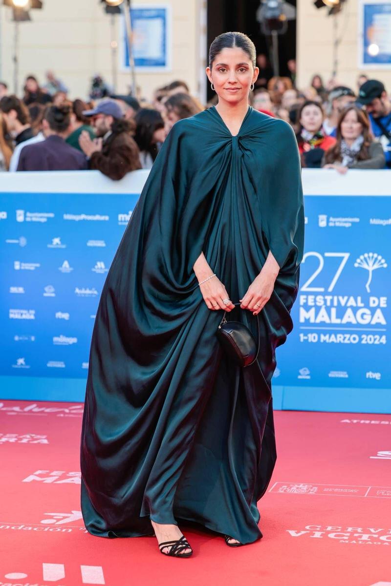 María García de Jaime en la alfombra roja inaugural del Festival de cine de Málaga