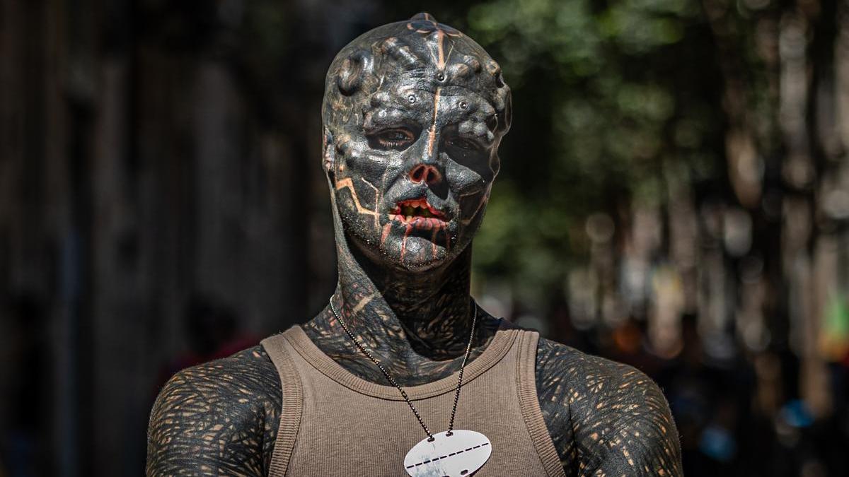 Anthony Loffredo, conocido como Black Alien, en Barcelona en 2021.