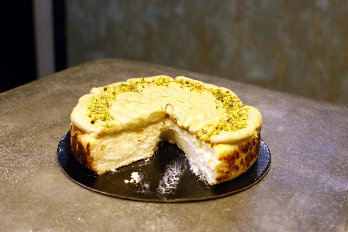 Tarta de queso casera con pistacho de eXtreme.