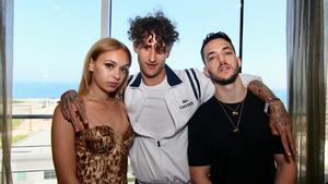 Bad Gyal, Yung Beef, C. Tangana, en el encuentro con la prensa organizado por el Primavera Sound, el pasado mayo