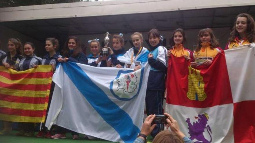 El equipo cadete de Galicia que logró el título en Murcia. // FdV