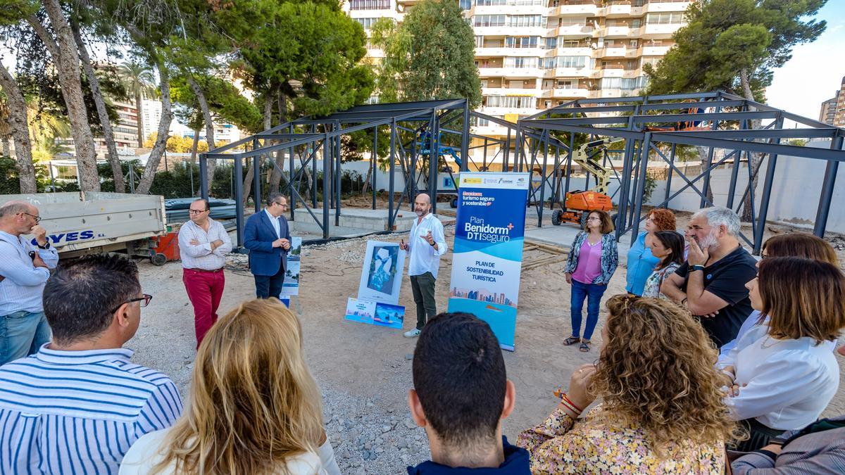 Estructuras de la construcción que albergará el Aula del Mar, un espacio cultural para divulgar la histórica relación de Benidorm con el mar.