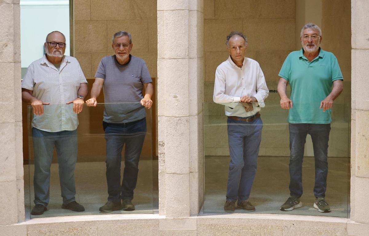 De izquierda a derecha, Paco Montes, Manolo Reboiras, Xosé María Brañas y Suso Vázquez.
