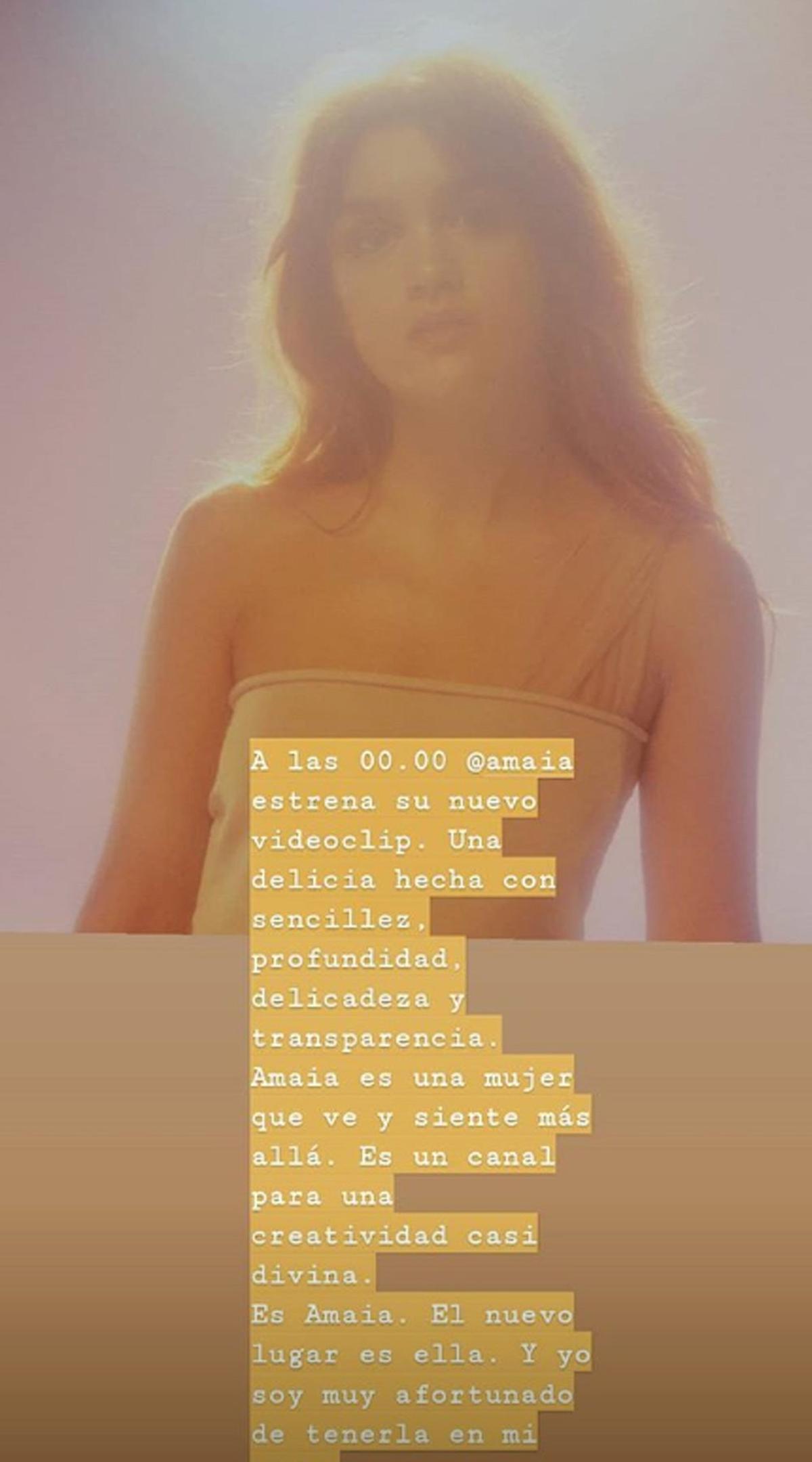 Javi Calvo felicita a Amaia por su canción