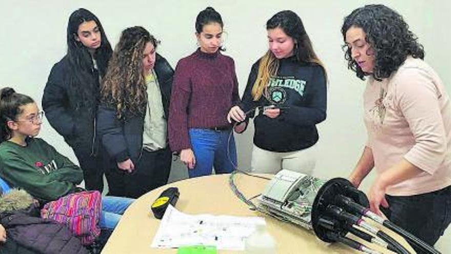 Un grupo de alumnas presta atención a las explicaciones de una de las actividades. | Fundación ASTI