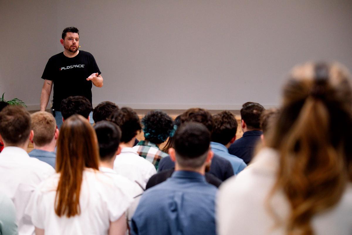El cofundador de PLD Space, durante una  jornada anterior.