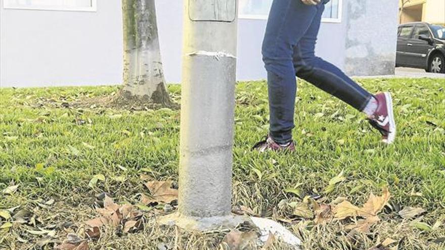 El ayuntamiento protege las farolas del óxido que provoca el orín de perro