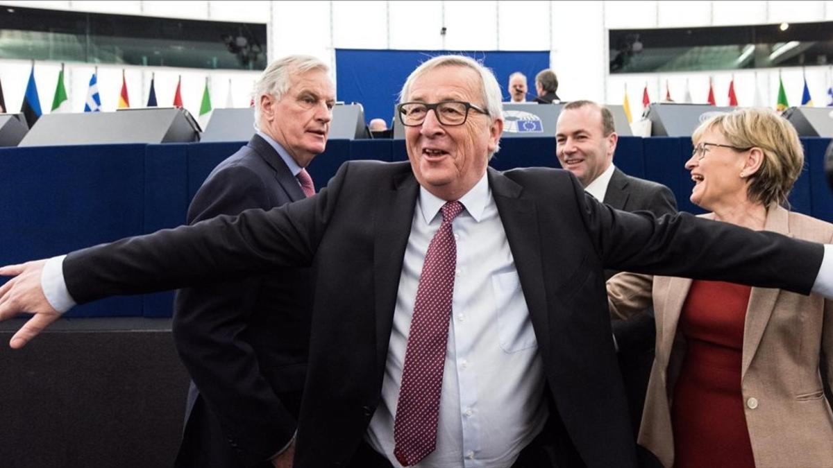 Jean-Claude Juncker, en la sesión plenaria del Europarlamento.