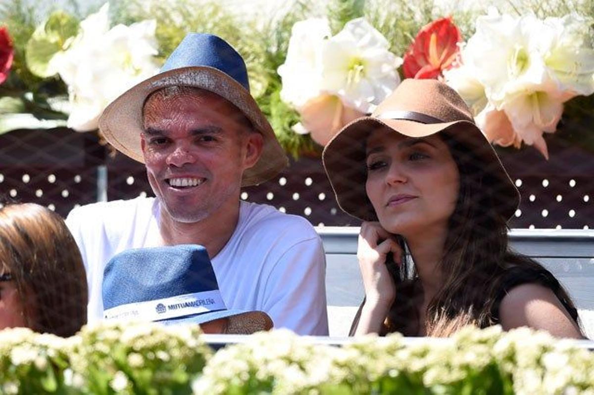 Pepe con su mujer en el Mutua Madrid Open de tenis