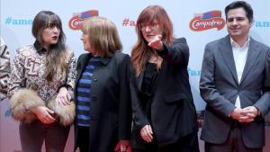 Isabel Coixet, junto a Carmen Maura, Candela Peña y Javier Portillo, director de Campofrío.