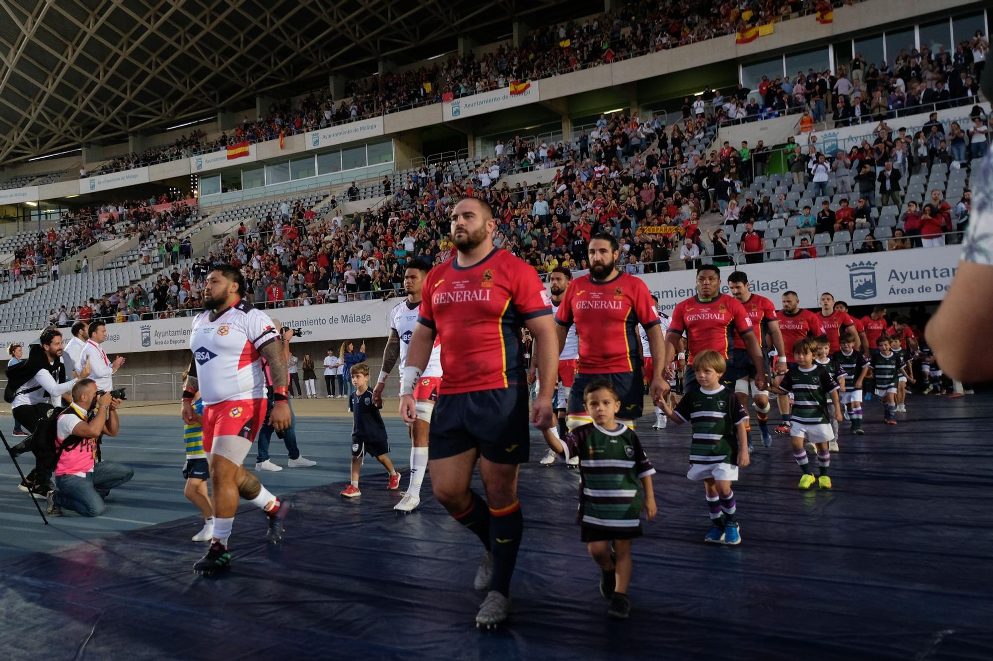 Málaga disfruta del España - Tonga de rugby