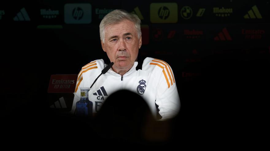 Ancelotti sobre Mbappé: "Está muy bien... feliz y con ganas de jugar mañana"