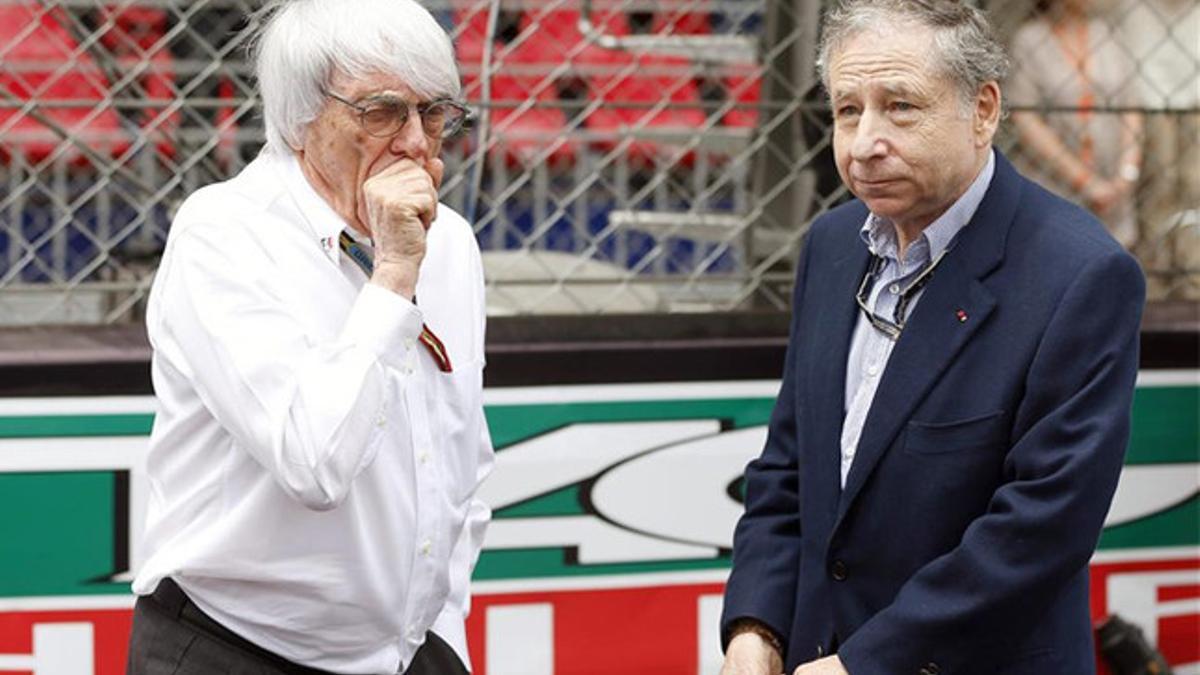 Todt, junto a Bernie Ecclestone en el pasado Gran Premio de Mónaco