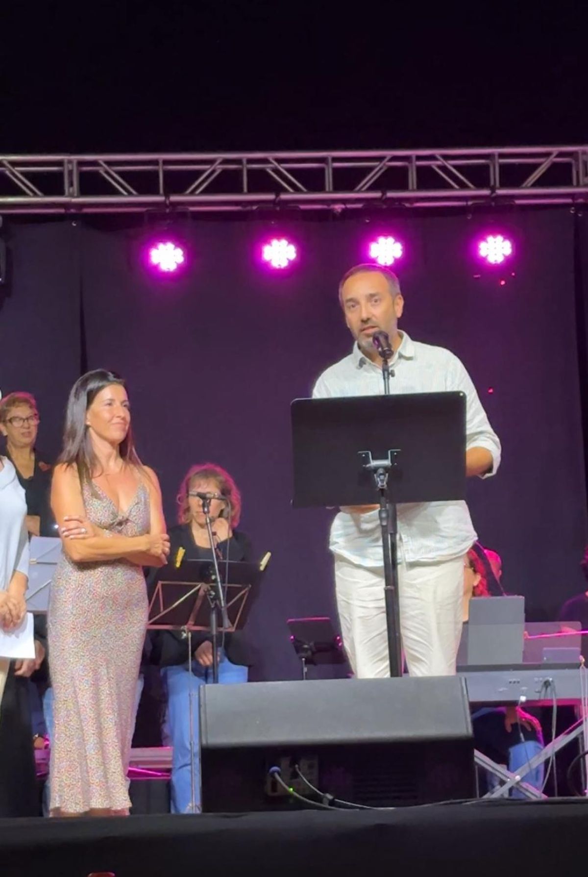 Xesús Ballesteros Mir durante la entrega del galardón en Esporles, este jueves.