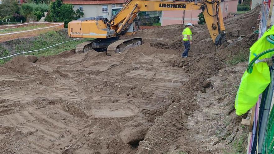 Regresan las obras del centro de salud de Moaña que debe llegar a la cota de la calle en 4 meses