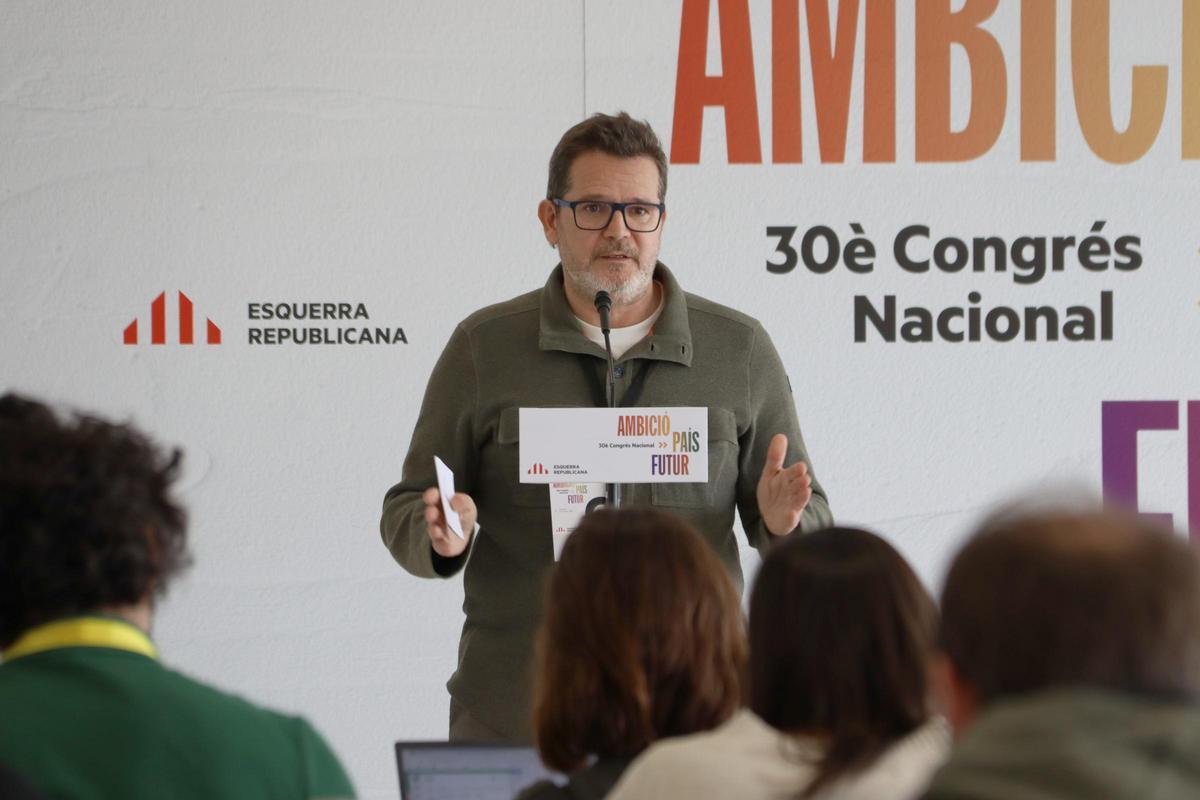 El vicesecretario general de Comunicación, Isaac Albert, este sábado en Martorell