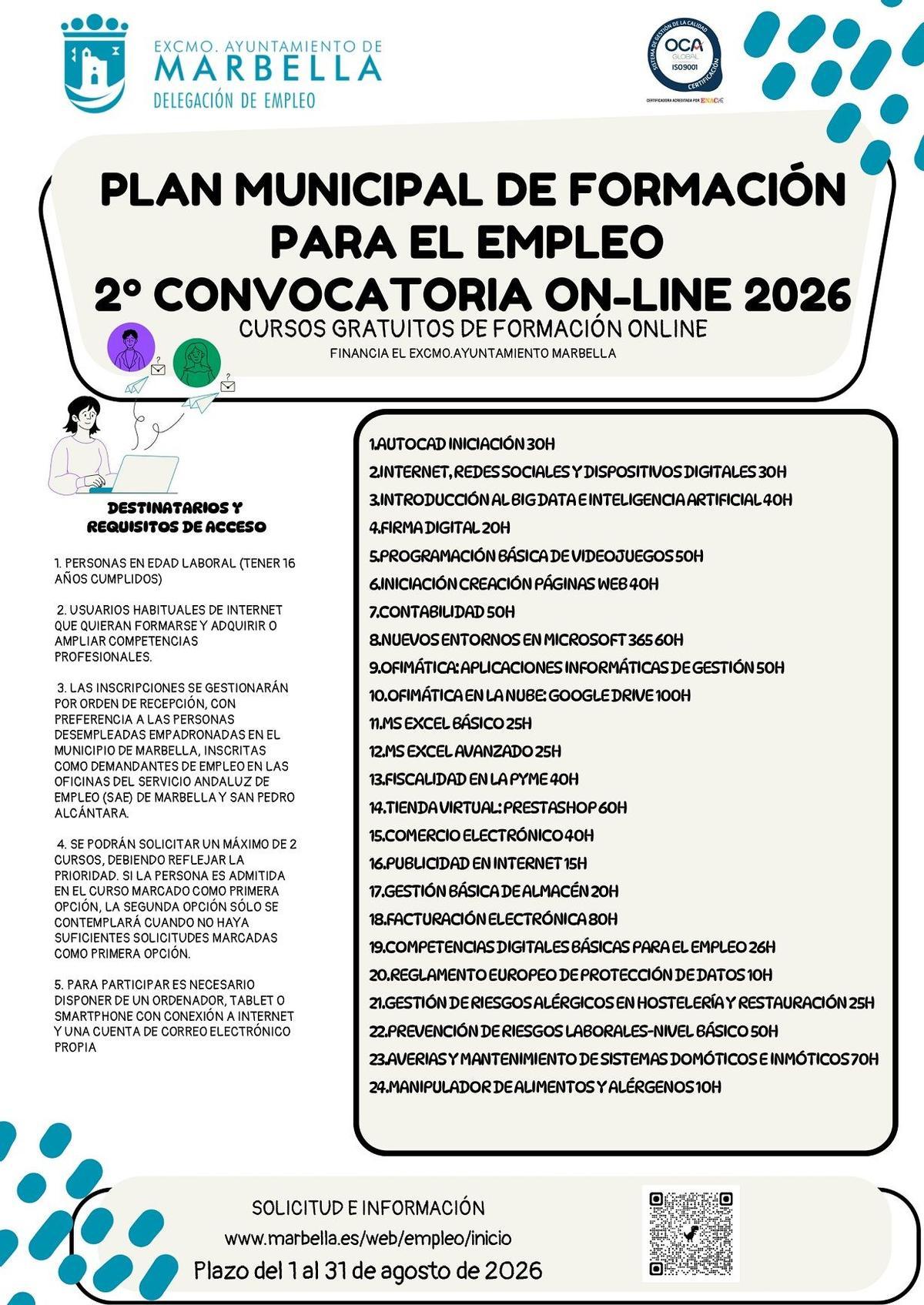 Cursos de formación para el empleo en Marbella