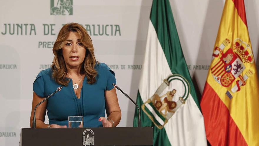 Susana Díaz, este martes en rueda de prensa.