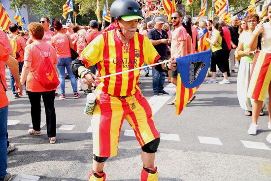 La manifestació de la Diada omple la Diagonal