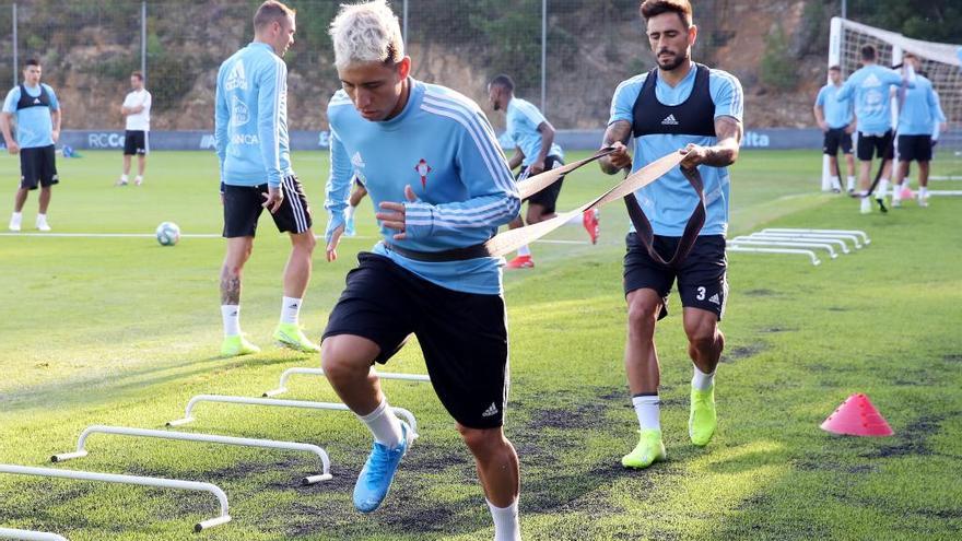 Emre Mor, en uno de sus últimos entrenamientos con el Celta // Marta G. Brea